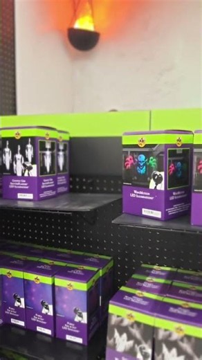 Spirit Halloween's Faux Torches and Projection Lights #halloweendecor #spirithalloween