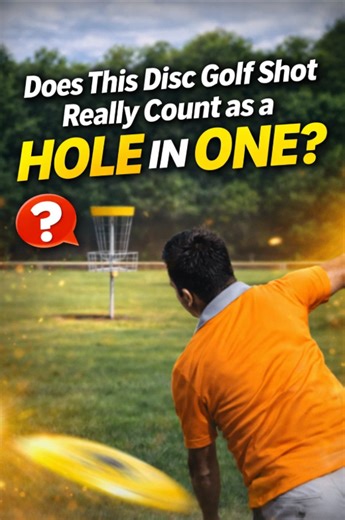 Does this disc golf shot really count as a hole in one?