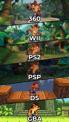 Crash of the Titans GBA vs DS vs PSP vs PS2 vs wii vs Xbox 360