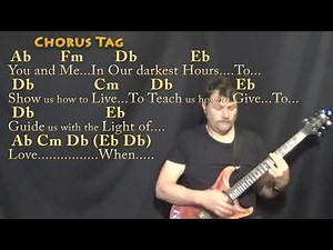 Angels Among Us (ALABAMA) Guitar Lesson Chord Chart in Ab Major with Chords/Lyrics - Instrumental