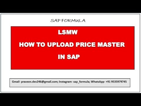CONCEPT 64: HOW TO UPLOAD PRICE MASTER USING LSMW || SAP FORMULA || SAP SD ||