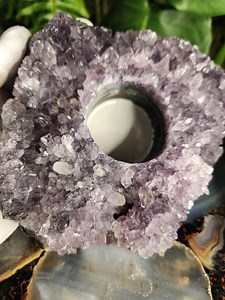 Brazil Amethyst Cluster Tealight Candle Holder – Premium Natural Geode - Etsy Australia