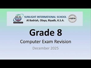 Computer Grade 8 Exam Revision December 2025