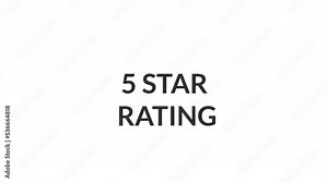 Rate us give 5 star animation motion graphics for feedback, reputation and quality Stock Video