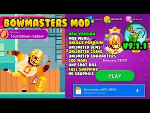 Bowmasters MOD APK v9.1.1 | MOD MENU | Latest Version | One Shot Kill | Invincible | Multiplayer