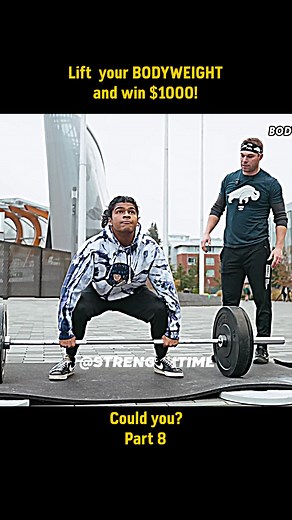 Lift your BODYWEIGHT, WIN $1,000!! | Part 8 🤑 #strong #bodybuilding #strength #bodyweight #gym #gymtok #lifting #weigthlifting #deadlift #workout #challenges #challenges_tiktok #foryoup #foryoupagee #gogym #academia #desafio #challenge #viral #foryouu