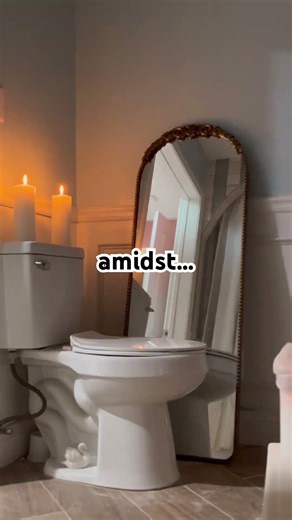 my toilet is having a ✨moment✨ mid-construction💅👄don’t interrupt her 🤧😩 #glam #funny #renovation