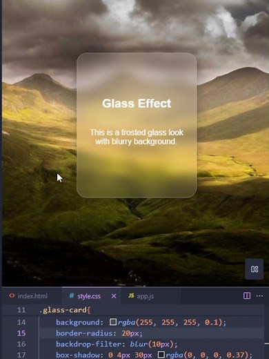Create Stunning Glass Card UI Effect with CSS