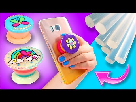 DIY Hot Glue Popsocket! Perfect for TikTok - Phone Stand ⭐ DIY