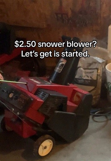 $2.50 snow blower? Let’s get it started for this upcoming snow storm. #snow #mechanic #repair #diy #snowstorm