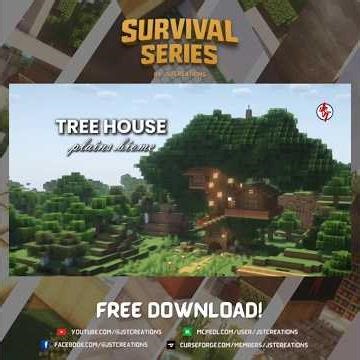 Minecraft Tree House - Plains Biome by JSTCreations #survivalminecraft #jstcreations #minecraft