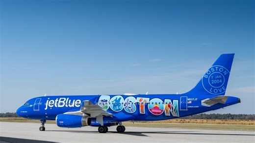 JetBlue has a new Boston-themed plane. Here's what it looks like