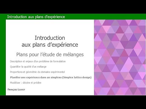 Plans de mélange - Partie IV - Simplex Lattice Design