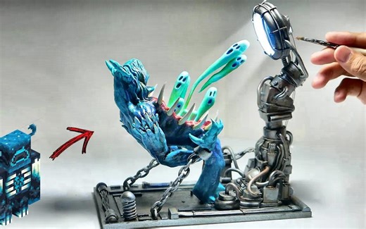 [JackJack Creator] 如何制作实验室diarama _聚合物粘土中现实的Minecraft Warden