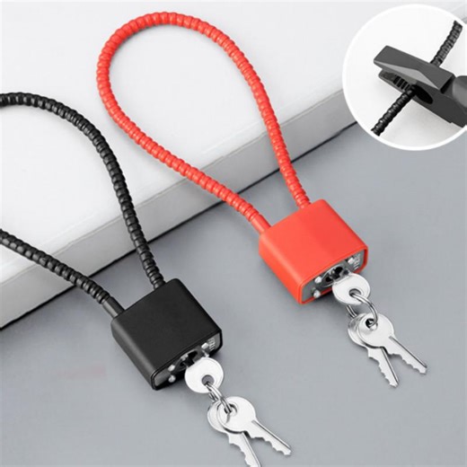 Heavy Duty Tamper-resistant Wire Rope Lock Set with1Pair of Padlock