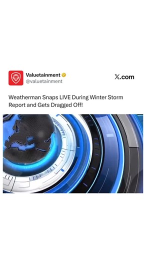 Weatherman Snaps LIVE During Winter Storm Report and Gets Dragged Off! | Valuetainment