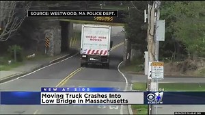 15K views · 188 reactions | VIDEO: LOW BRIDGE #FAIL - Moving truck crashes into LOW Bridge in Massachusetts. | CBS News Texas | Facebook