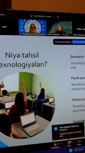 Azeta Azerbaijan on Instagram: "🚀 AzETA vebinar seriyalarını uğurla davam etdirir! Bu ilin ilk vebinarını 10 yanvar tarixində uğurla təqdim etdik. 🔹 Mövzu: İngilis dilinin tədrisində təhsil texnologiyalarının istifadəsi 🔹 Təlimçi: Vüsalə Mehtiyeva 🔹 Platforma: Zoom 💻 Müasir dövrdə təhsil texnologiyaları ingilis dilinin tədrisində həm müəllimlər, həm də şagirdlər üçün geniş və effektiv imkanlar yaradır 🌐✨ Vebinar zamanı ingilis dilinin dörd əsas bacarığının — Listening, Speaking, Reading və