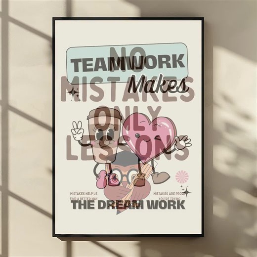 Office Motivational Retro Posters, Set of 10, Groovy Desk Decor Prints, Workplace Inspirational Gallery Wall Art, Success Quotes Bundle - Etsy