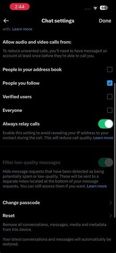 How to enable audio and video calling on X