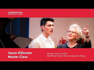 Joyce DiDonato Master Class | Monday, April 20, 2026