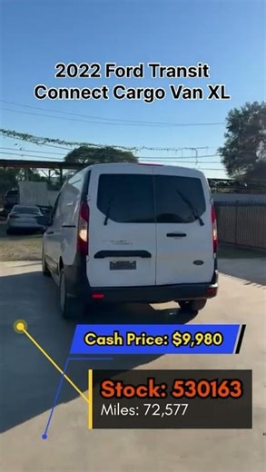 🚗 2022 Ford Transit Connect Cargo Van XL