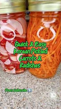 Korean pickled carrots or radishes #picklerecipe #quickpickle #koreanfood #koreanfoodlover #radish