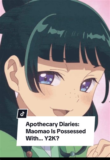 The title was almost the spirit of y2k, but I used ‘it’s giving’ and that’s a 2020s thing. #anime #apothecarydiaries #maomao #jinshi #thatspiritguy