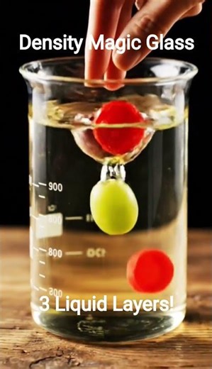 Density Experiment in a Glass 🧪 | Sink or Float in Seconds! #shorts #viral