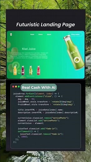Build a Stunning Landing Page with HTML, CSS & JavaScript #aicoding #shorts