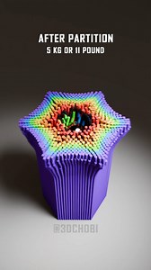 21K views · 11K reactions | WOW Satisfying Colorful 18540 Hexagonal Structure Multiple Partition #satisfying #animation #3dart #reels #virelreels | 3D Chobi | Facebook