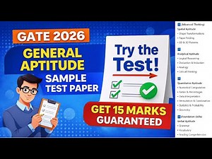 GATE 2026 General Aptitude Test Questions | Free Mock Test | GATE Sample Questions Important Topics