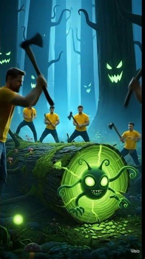 Alien in the Log #horror #shortsfeed #shorts #alien