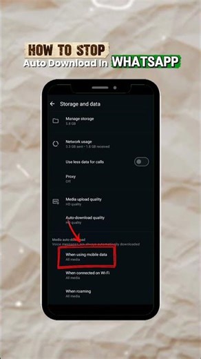How to stop auto download in WhatsApp