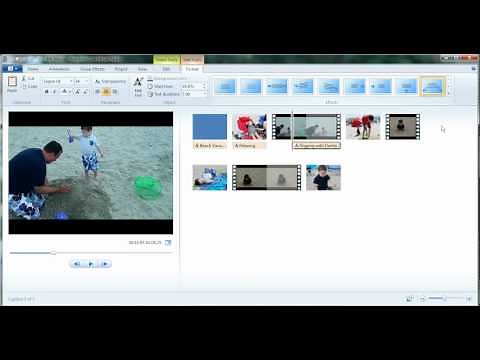 How to add text in Windows Live Movie Maker