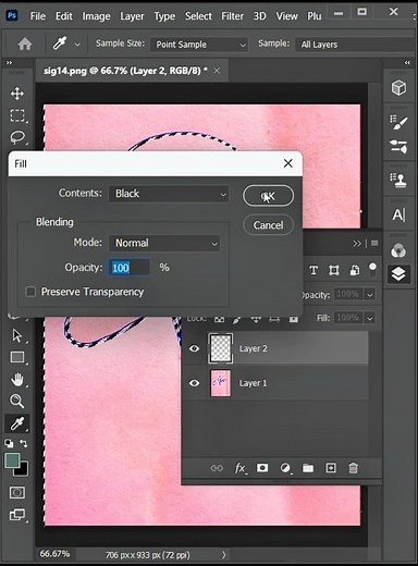 Remove Transparent Signature from Any Photo in Photoshop #shorts