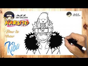 How to draw Kiba Inuzuka step by step | Naruto