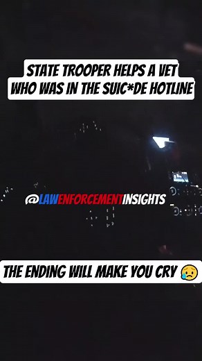 STATE TROOPER helps a SOLDIER VETERAN 🪖 that was on the SUICIDE HOTLINE ☎️📞 The ending will make you CRY 😢 🎥: FOX 61 #trafficstop #copsbodycam #fyp #policechase #coptok #policetok #police #soldiervet #veteran #suicide