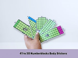 Numberblocks 41–50 Stickers | A4 Printable Sticker Sheets | Fun Kids Math Learning Stickers | Instant Digital Download PDF & JPEG - Etsy