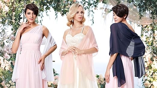 Chiffon Shawls and Wraps for Evening Party Dress