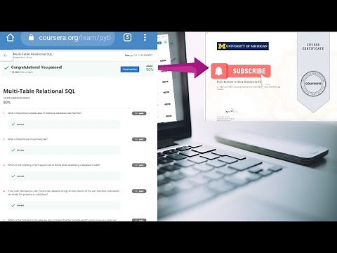 Multi Table Relational SQL || Graded Quiz || Using Databases with Python-COURSERA