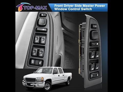 Power Window Switch with Bezel Replace for 2003-2007 Chevy Silverado GMC Cadillac Escalade