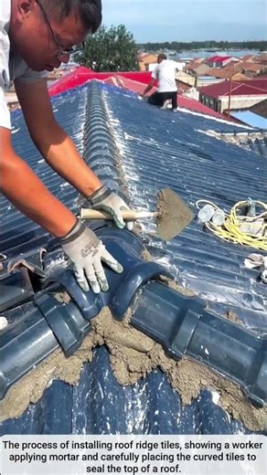 The process of installing roof ridge tiles