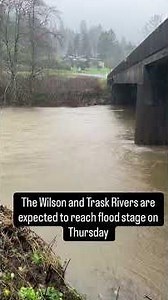 NOAA predicts near-historic flooding on Wilson River in Tillamook