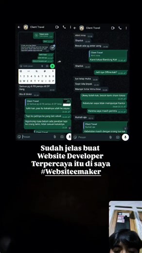 @websiteemaker @websiteemakerr Assalamualaikum Perkenalkan, saya Mochamad Ryan S dari WebsiteeMaker. Saya sebagai Website development & Digital marketing di Websiteemaker Kami ingin menawarkan jasa pembuatan website yang dirancang untuk memberikan nilai tambah maksimal bagi perusahaan atau operasi e-commerce Anda. Kami percaya bahwa website yang dirancang dengan baik akan meningkatkan kepercayaan dan efisiensi interaksi dengan pelanggan. Kami siap membantu Anda membangun sebuah platform digital 