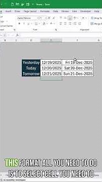 Excel TODAY Function | Get Today, Yesterday & Tomorrow Dates