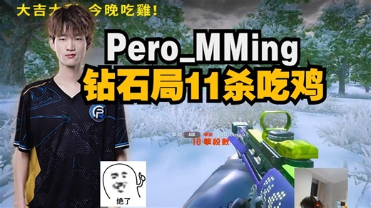 Pero_MMing明神FPP钻石局11 10杀吃鸡，还得是第一人称 流畅战斗太爽了~