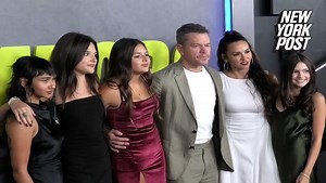 Matt Damon and wife Luciana Barroso make rare public appearance with their 4 daughters at 'The Instigators' premiere