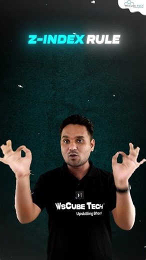 Master Z-Index in 60 Seconds with an Example 🔥 #Shorts | WsCube Tech