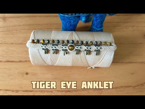 How to Make a Macrame Anklet with Beads